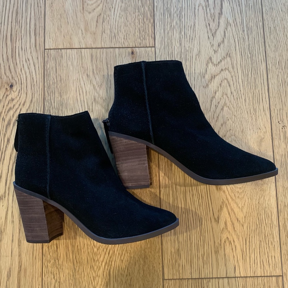 BP Black Suede Ankle Booties